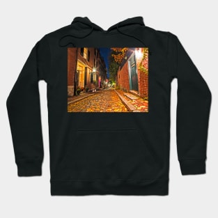 Acorn Street Autumn Boston Mass Street Hoodie